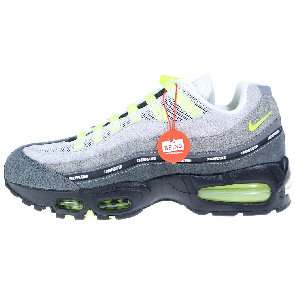 NIKE(ナイキ) ×UNDEFEATED AIR MAX 95 SP NEON NYC アンディフィーテッド エアマックス95 ネオン 600足限定 ローカットスニーカー グレー/グリーン US10/28.0cm IB4523-004