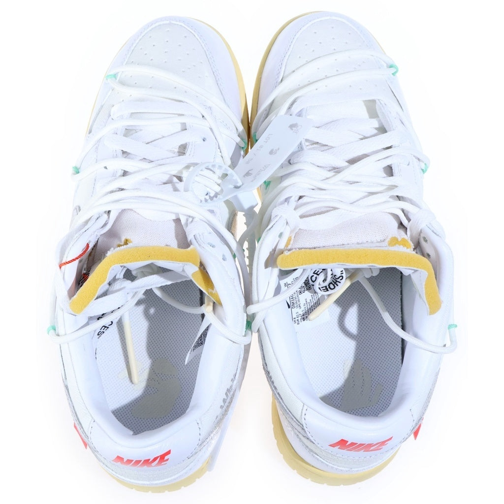 NIKE(ナイキ) ×OFF-WHITE DUNK LOW 1 OF 50 LOT.1 オフホワイト ダンク ローカットスニーカー ホワイト US9/27cm DM1602-127