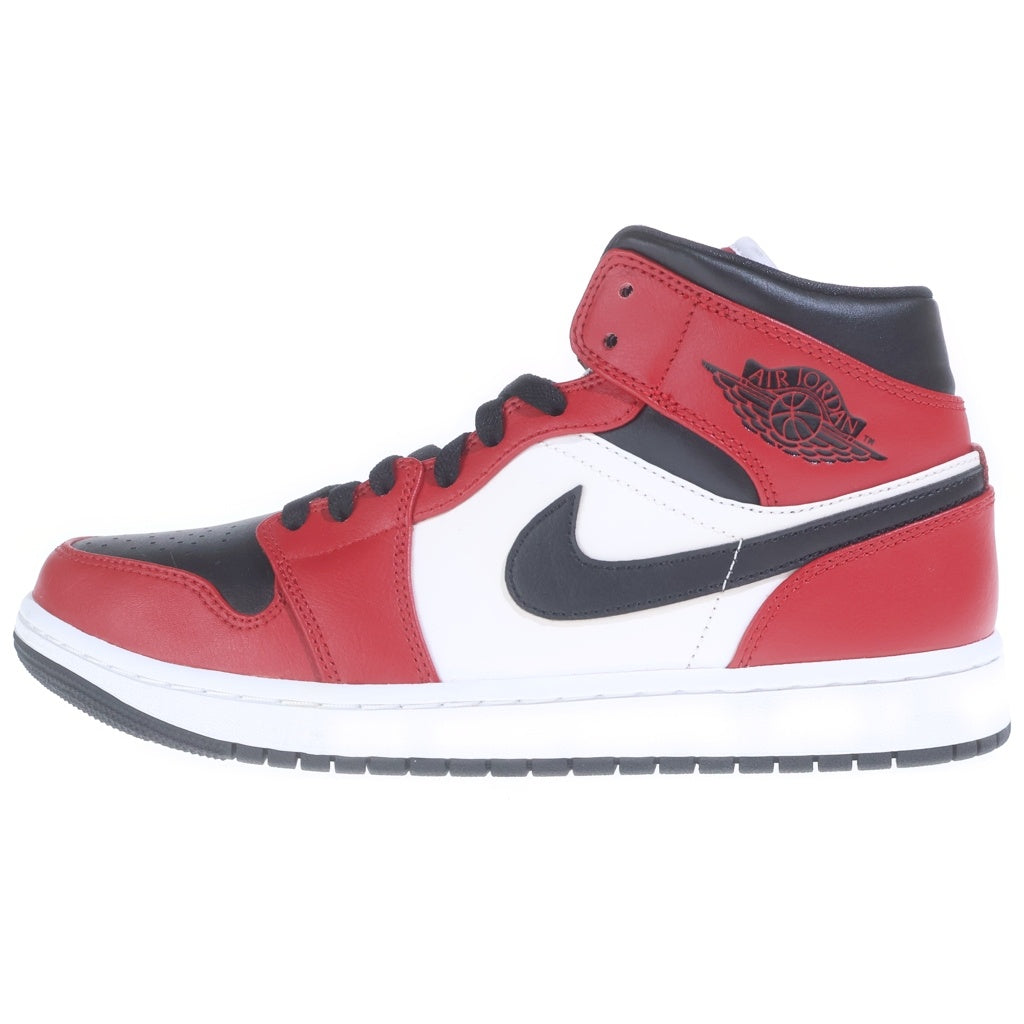 NIKE(ナイキ) AIR JORDAN 1 MID CHICAGO BLACK TOE エアジョーダン シカゴ ブラック トゥ ハイカットスニーカー ブラック/レッド US9/27cm 554724-069
