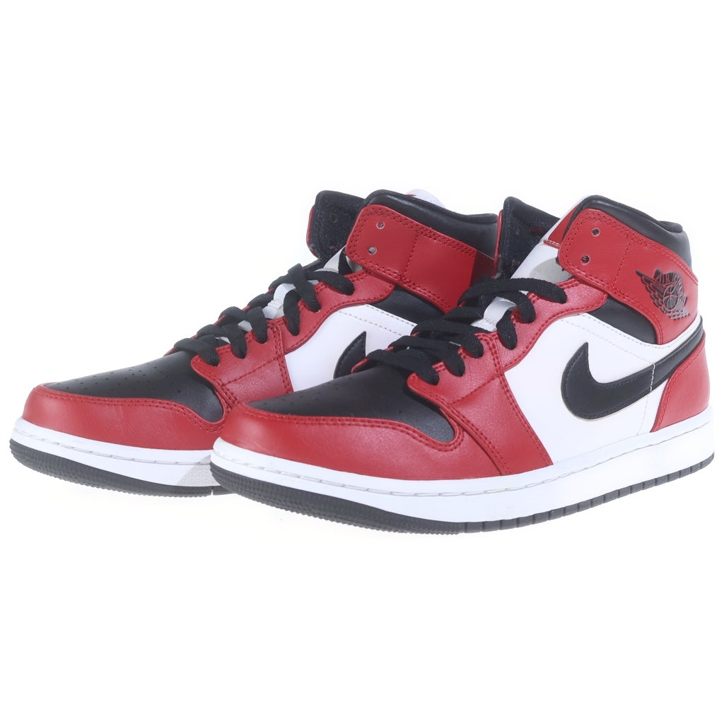 NIKE(ナイキ) AIR JORDAN 1 MID CHICAGO BLACK TOE エアジョーダン シカゴ ブラック トゥ ハイカットスニーカー ブラック/レッド US9/27cm 554724-069