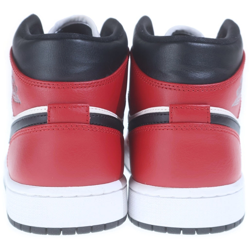 NIKE(ナイキ) AIR JORDAN 1 MID CHICAGO BLACK TOE エアジョーダン シカゴ ブラック トゥ ハイカットスニーカー ブラック/レッド US9/27cm 554724-069