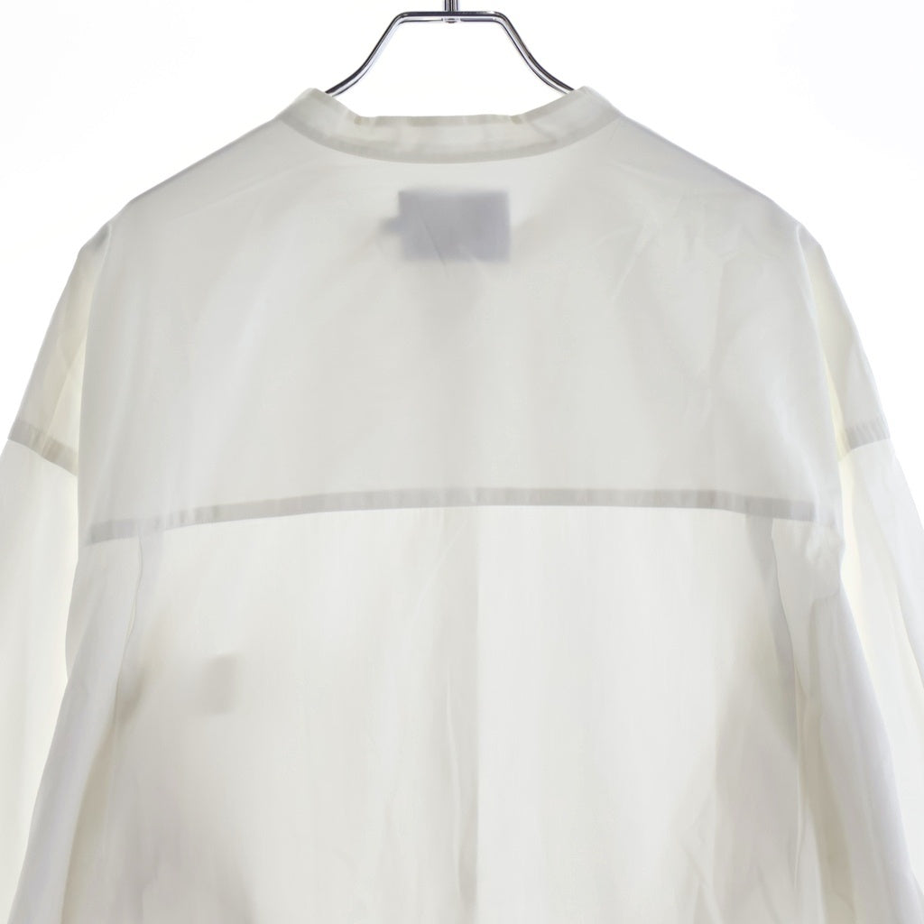 Graphpaper(グラフペーパー) 20AW ×THOMAS MASON OVERSIZED BAND COLLAR SHIRT トーマス メイソン オーバーサイズド バンド カラー 長袖シャツ ホワイト GM204-50228B