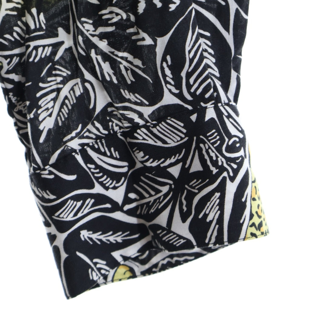 NEIGHBORHOOD(ネイバーフッド) 19SS ALOHA PANTHER LY-SHIRT LS アロハ パンサー レーヨン オープンカラー 開襟 長袖シャツ ブラック 191TSNH-SHM07