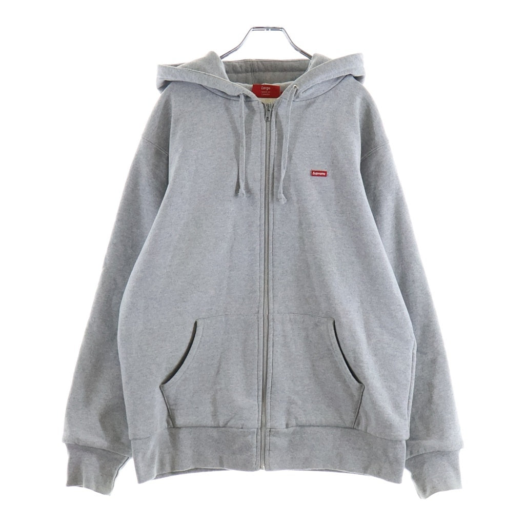 SUPREME(シュプリーム) 16AW Small Box Thermal Zip Up スモールボックスロゴ 裏フローラルサーマル スウェット ジップアップパーカー フーディー グレー