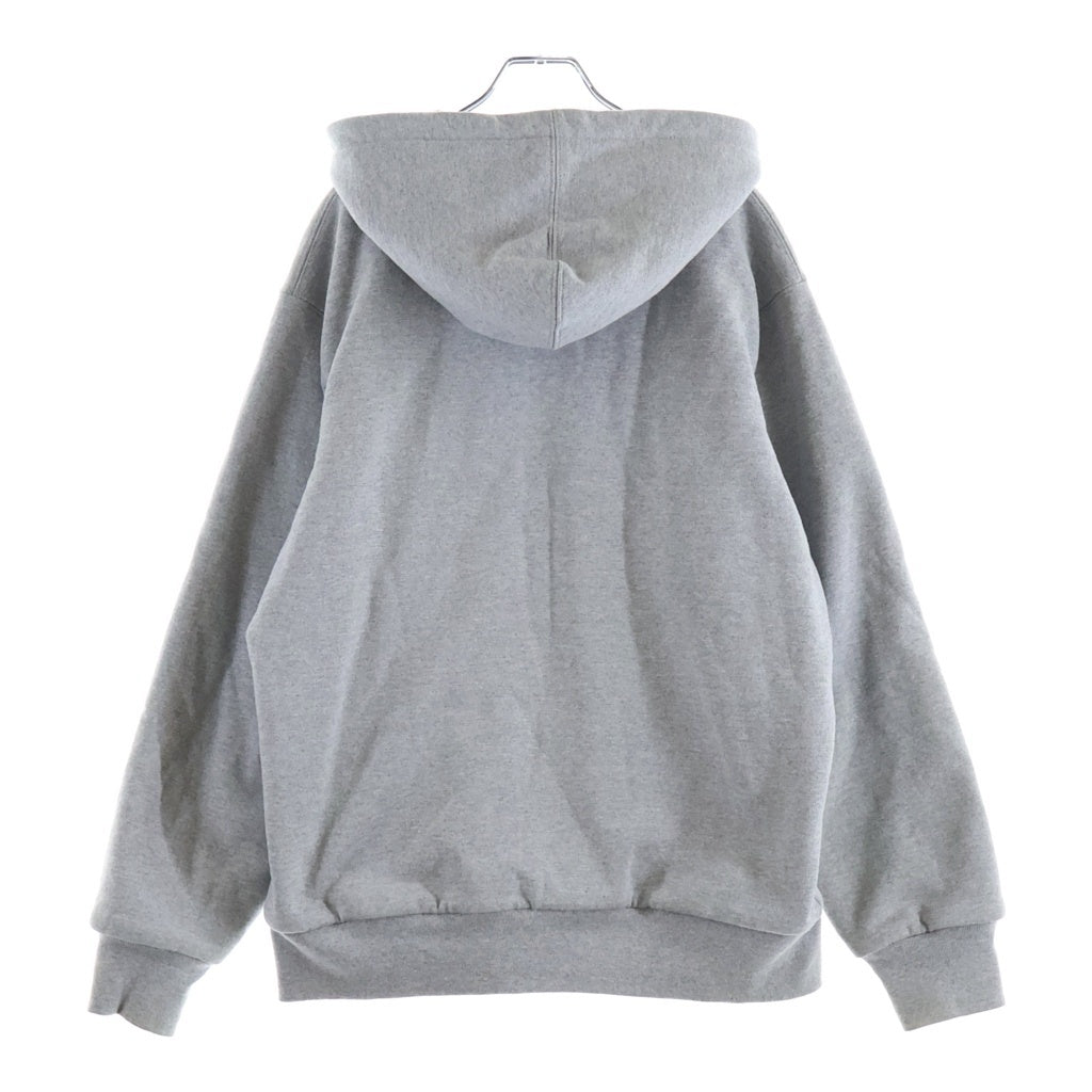 SUPREME(シュプリーム) 16AW Small Box Thermal Zip Up スモールボックスロゴ 裏フローラルサーマル スウェット ジップアップパーカー フーディー グレー