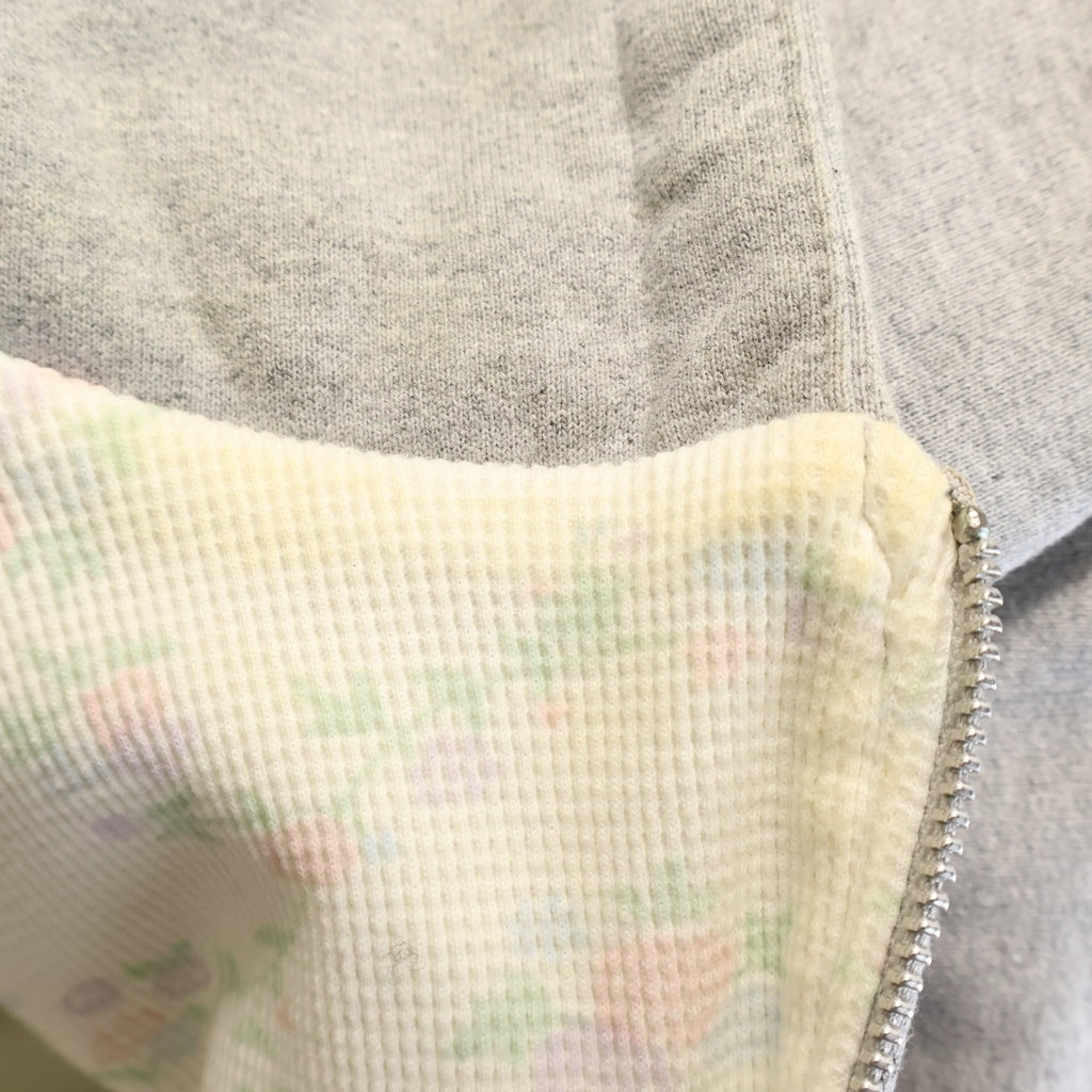 SUPREME(シュプリーム) 16AW Small Box Thermal Zip Up スモールボックスロゴ 裏フローラルサーマル スウェット ジップアップパーカー フーディー グレー
