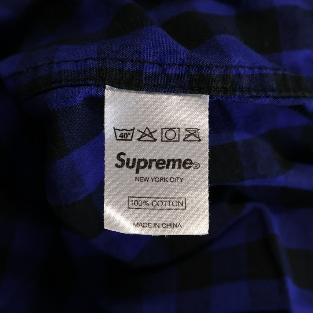 SUPREME(シュプリーム) 12AW Buffalo Check Shirt レギュラーカラー ボタンダウン バッファローチェック 長袖シャツ ブルー