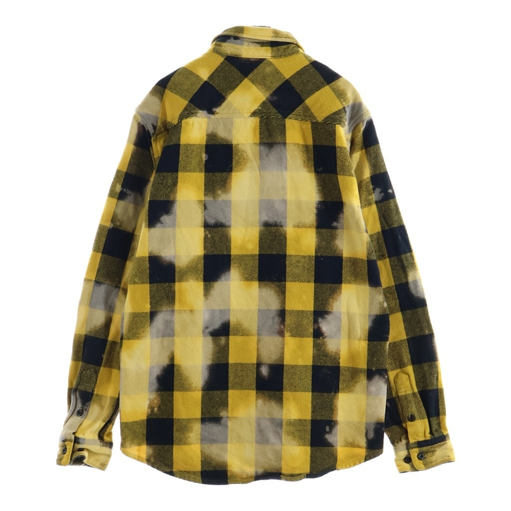 SUPREME(シュプリーム) 13AW Bleached Buffalo Heavyweight Shirt ブリーチ加工 バッファローチェック ヘビーウェイト 長袖シャツ イエロー