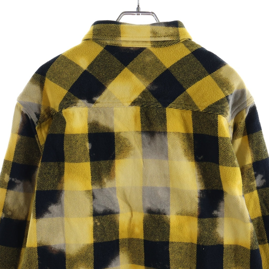 SUPREME(シュプリーム) 13AW Bleached Buffalo Heavyweight Shirt ブリーチ加工 バッファローチェック ヘビーウェイト 長袖シャツ イエロー