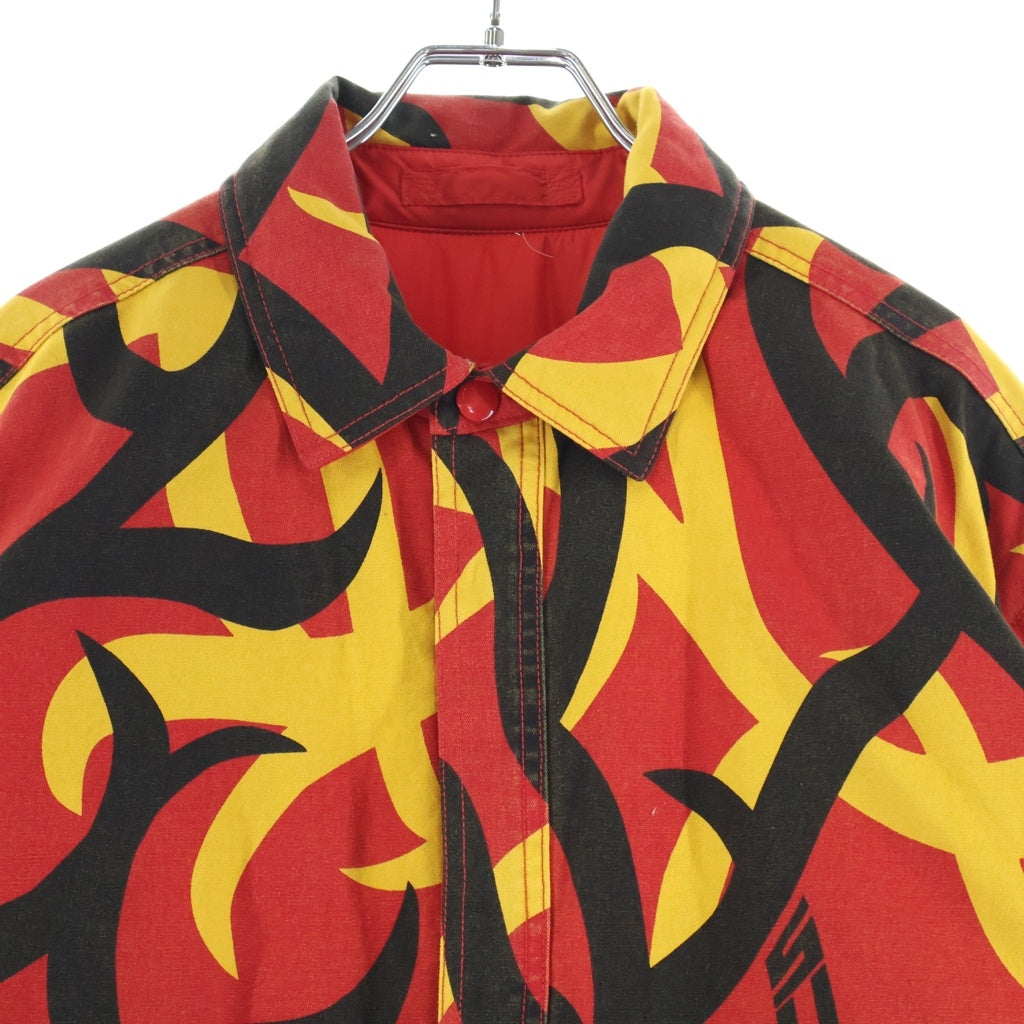 SUPREME(シュプリーム) 19AW Reversible Puffy Work Jacket リバーシブル トライバルカモ ジップアップパファージャケット レッド/イエロー