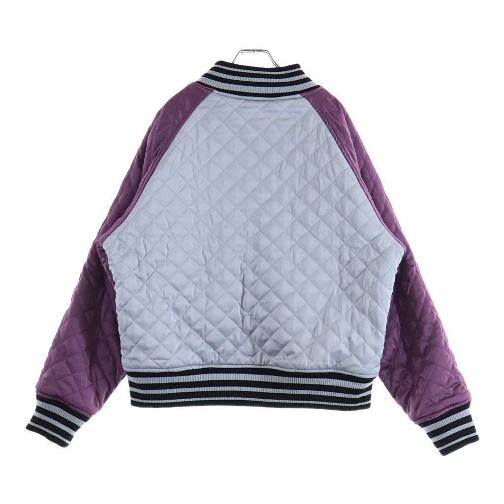 FAF/Fake As Flowers(エフエーエフ/フェイクアズフラワーズ) 24AW STADIUM JACKET ウール リバーシブル スタジアム バーシティジャケット スタジャン ブラック/ブルー 2342509