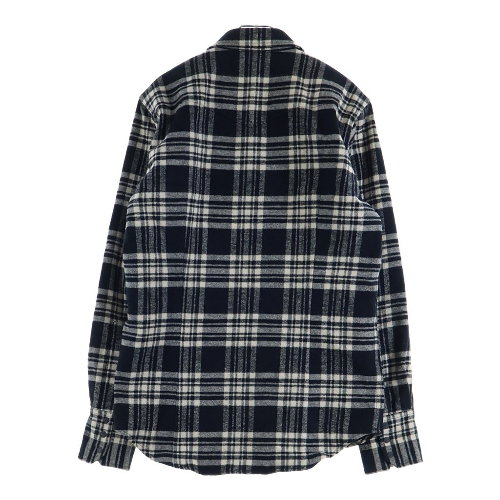 DSQUARED2(ディースクエアード) 裏地キルティング コットン チェック 長袖シャツジャケット グレー 74DL095445227