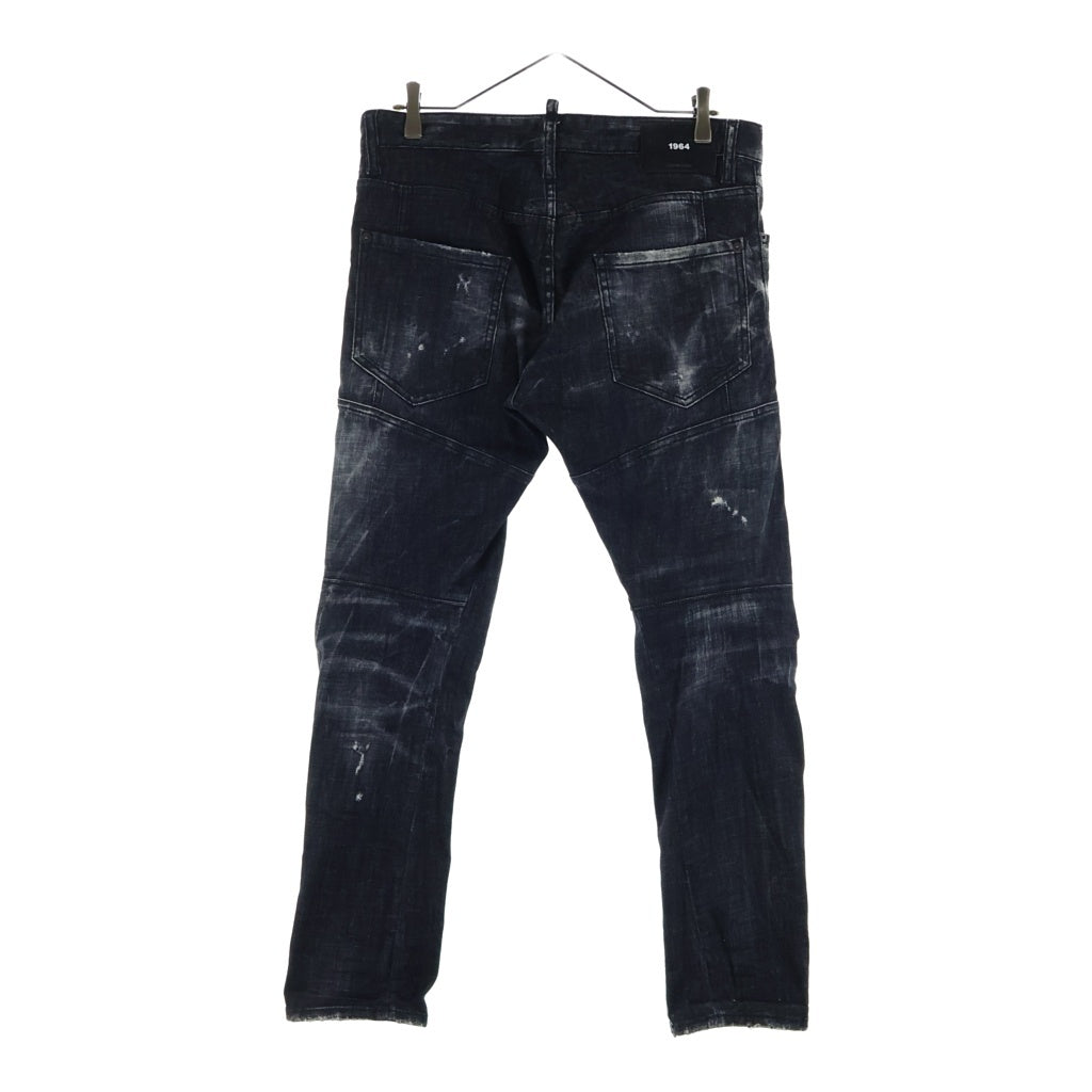 DSQUARED2(ディースクエアード) 20AW Tidy Biker Jean タイディバイカー ダメージ スキニーデニムパンツ グレー S71LB0801