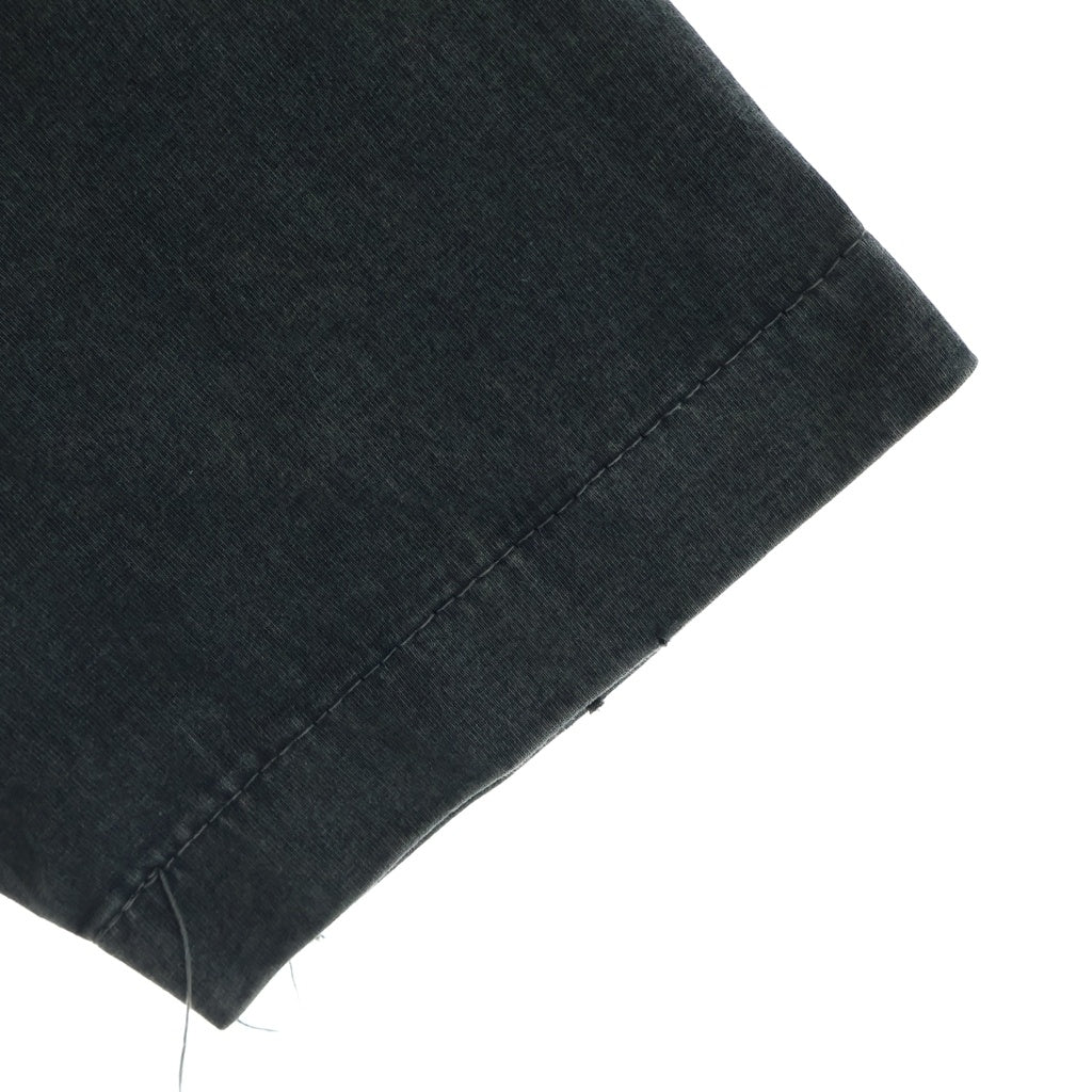 MAISON MIHARAYASUHIRO(メゾンミハラヤスヒロ) 25SS AMATEUR SEWN LIKE T-SHIRT アマチュア ソーン ライク ロゴエンブロイダリー クルーネック半袖Tシャツ カットソー ブラック A14TS601