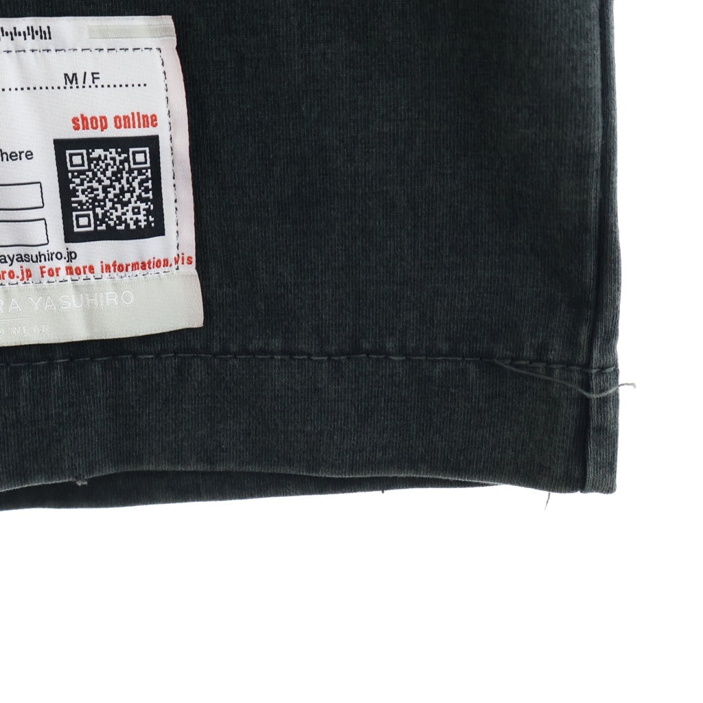 MAISON MIHARAYASUHIRO(メゾンミハラヤスヒロ) 25SS AMATEUR SEWN LIKE T-SHIRT アマチュア ソーン ライク ロゴエンブロイダリー クルーネック半袖Tシャツ カットソー ブラック A14TS601