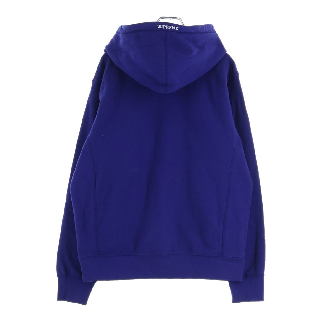 SUPREME(シュプリーム) 20SS S Logo Hooded Sweatshirt レザーキルティングSロゴ プルオーバーパーカー フーディ パープル