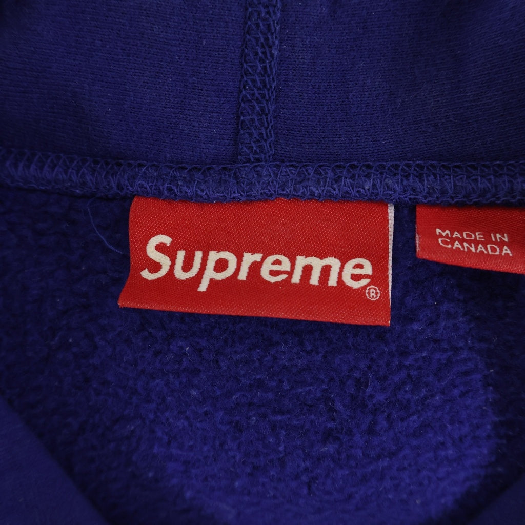 SUPREME(シュプリーム) 20SS S Logo Hooded Sweatshirt レザーキルティングSロゴ プルオーバーパーカー フーディ パープル