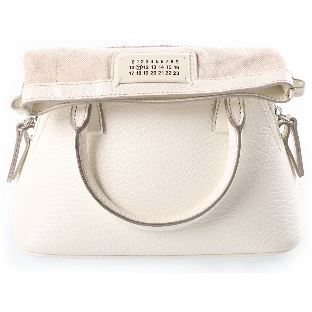 Maison Margiela(メゾンマルジェラ) 5AC MICRO BAG マイクロ レザー チェーンショルダーバッグ ホワイト S56WG0081 レディース