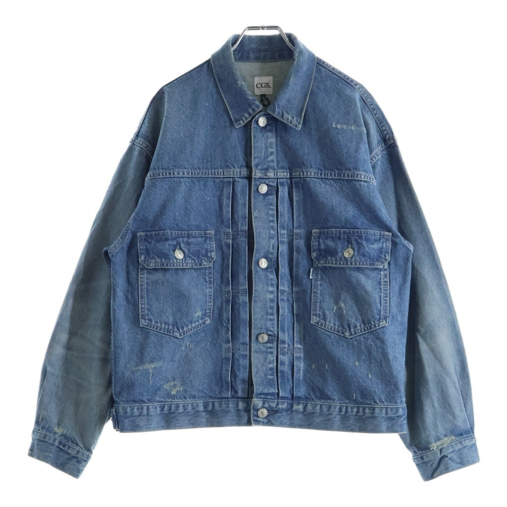California General Store(カリフォルニア ジェネラルストア) 2nd型 オーガニックコットン タメージ加工 フラップポケット デニムジャケット インディゴ 8025-246-0049