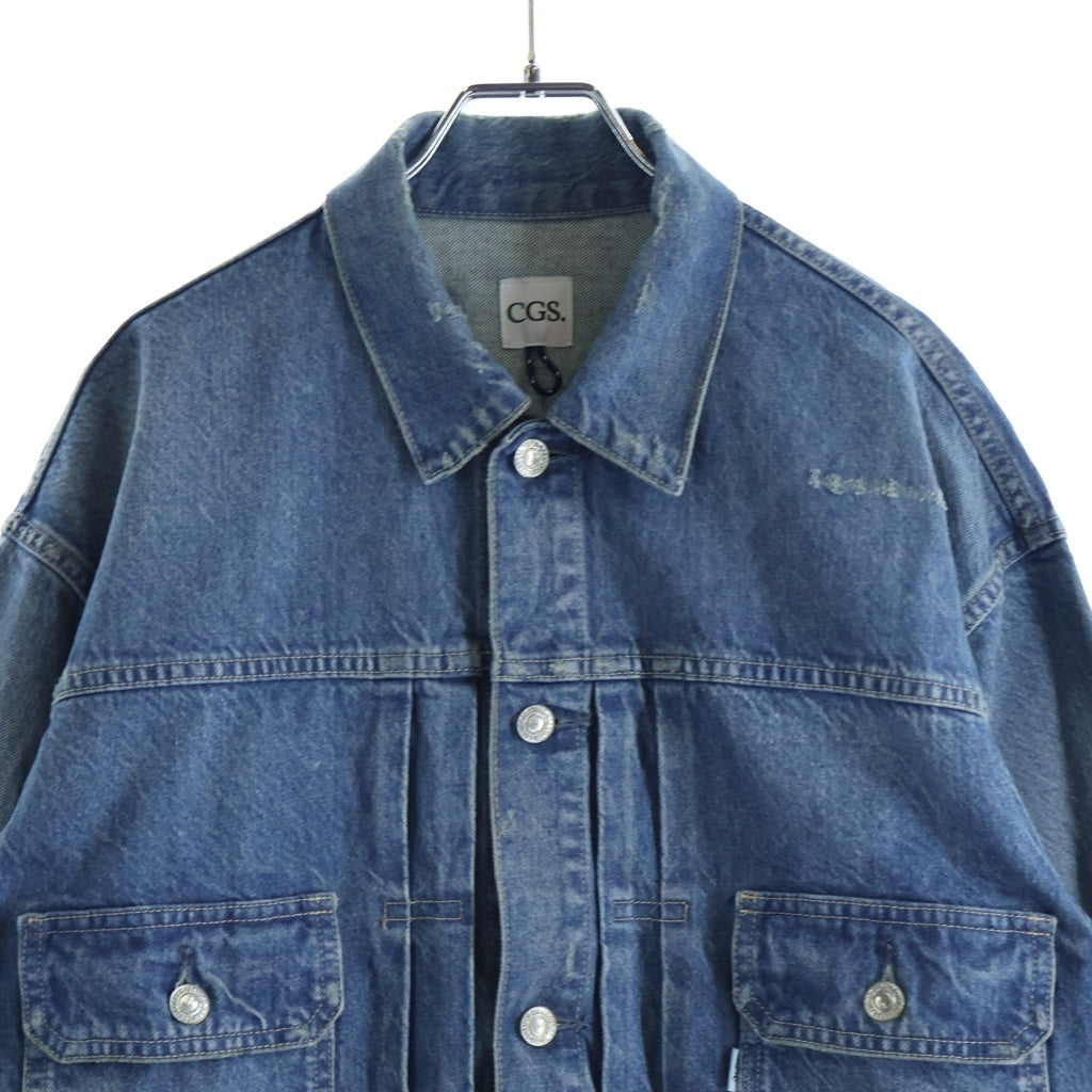 California General Store(カリフォルニア ジェネラルストア) 2nd型 オーガニックコットン タメージ加工 フラップポケット デニムジャケット インディゴ 8025-246-0049
