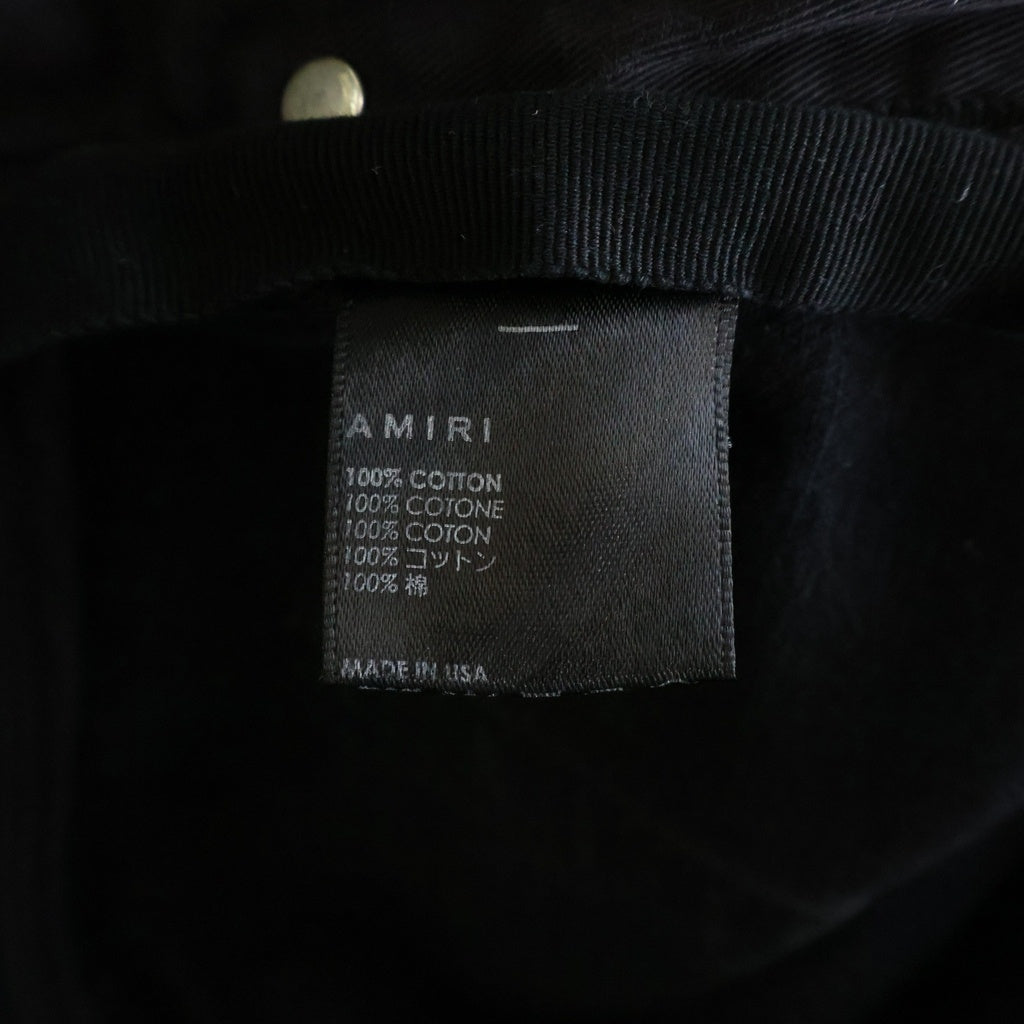 AMIRI(アミリ) STACK STRAIGHT JEAN スタック ストレート クラッシュ加工 ボタンフライ ストレートデニムパンツ ブラック