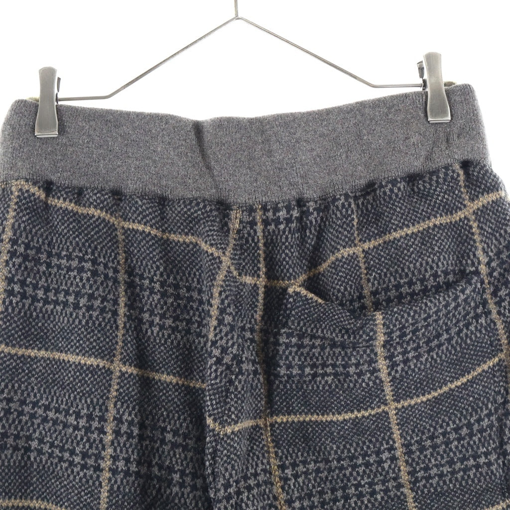 UNDERCOVER(アンダーカバー) 19AW チェック柄 ウール イージージョガーパンツ ブラウン UCX4511-1