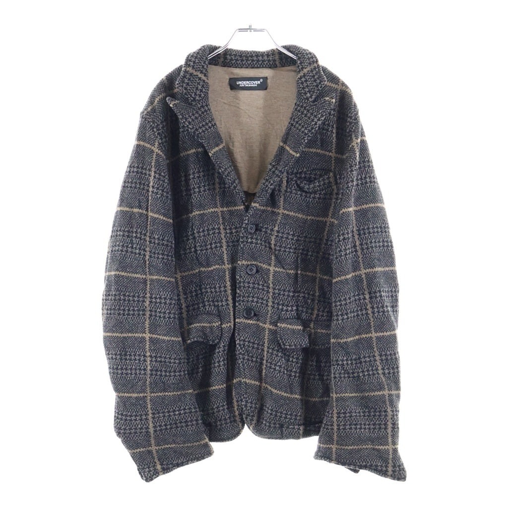 UNDERCOVER(アンダーカバー) 19AW チェック柄 ウール ニットジャケット ブラウン UCX4103-1
