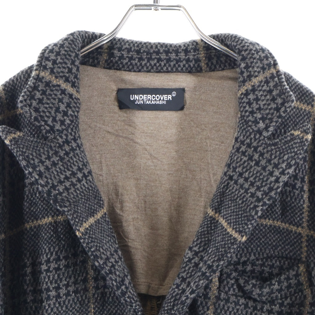 UNDERCOVER(アンダーカバー) 19AW チェック柄 ウール ニットジャケット ブラウン UCX4103-1