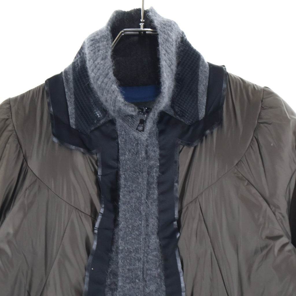UNDERCOVER(アンダーカバー) 09AW ナイロンドッキング ウール ロングコート グレー/ブラウン D1103