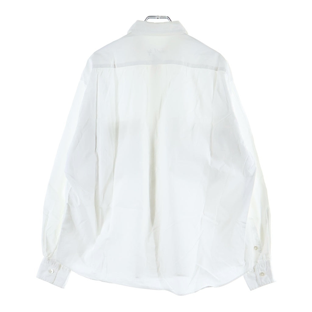 Porter Classic(ポータークラシック) ROLL UP SHIRT ロールアップ レギュラーカラー長袖シャツ ホワイト