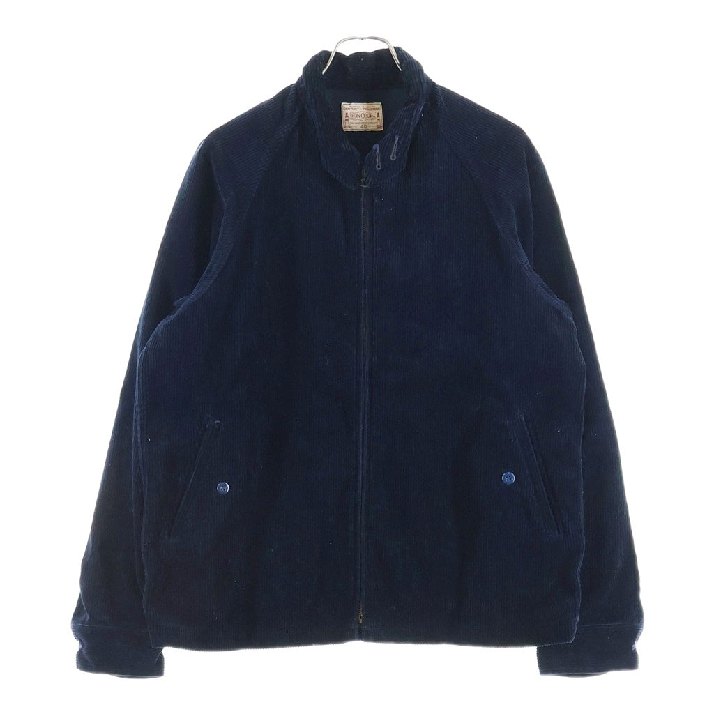 BONCOURA(ボンクラ) 太畝コーデュロイ ジップアップ スイングトップ ジャケットブルゾン ネイビー