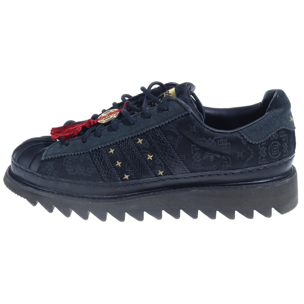 adidas(アディダス) ×CLOT SUPERSTAR LUNAR NEW TEAR クロット スーパースター レザーローカットスニーカー ブラック US9.5/27.5cm JR5114