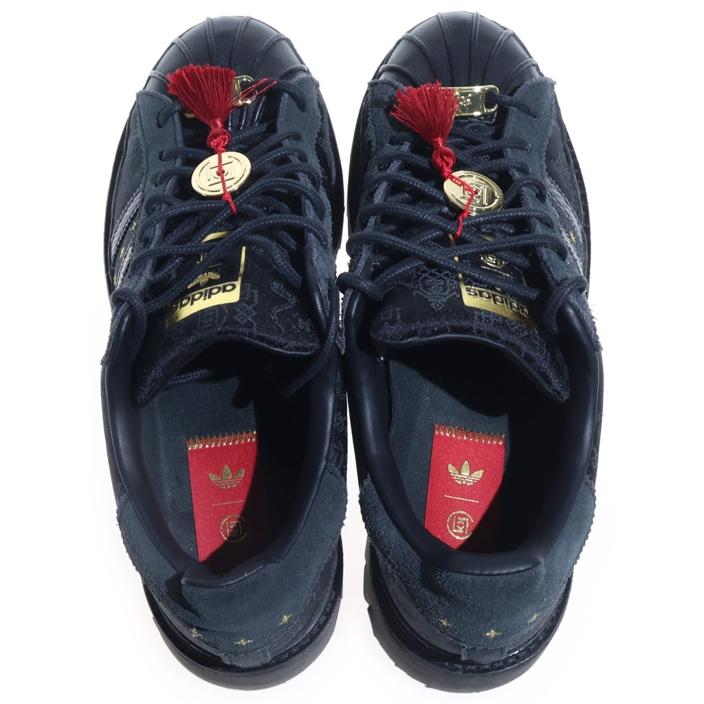 adidas(アディダス) ×CLOT SUPERSTAR LUNAR NEW TEAR クロット スーパースター レザーローカットスニーカー ブラック US9.5/27.5cm JR5114