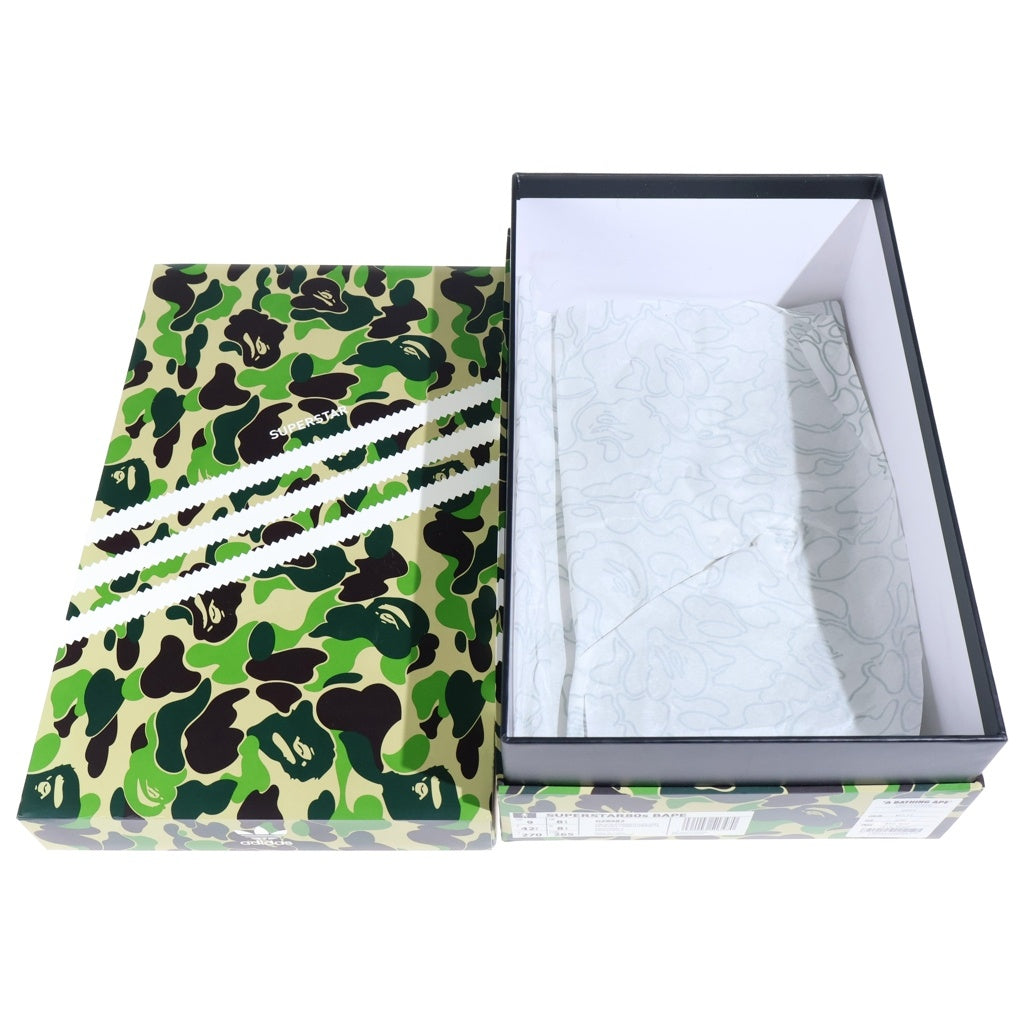 adidas(アディダス) 21SS ×A BATHING APE SUPERSTAR 80S アベイシングエイプ スーパースター カモ柄 ローカットスニーカー マルチカラー GZ8982