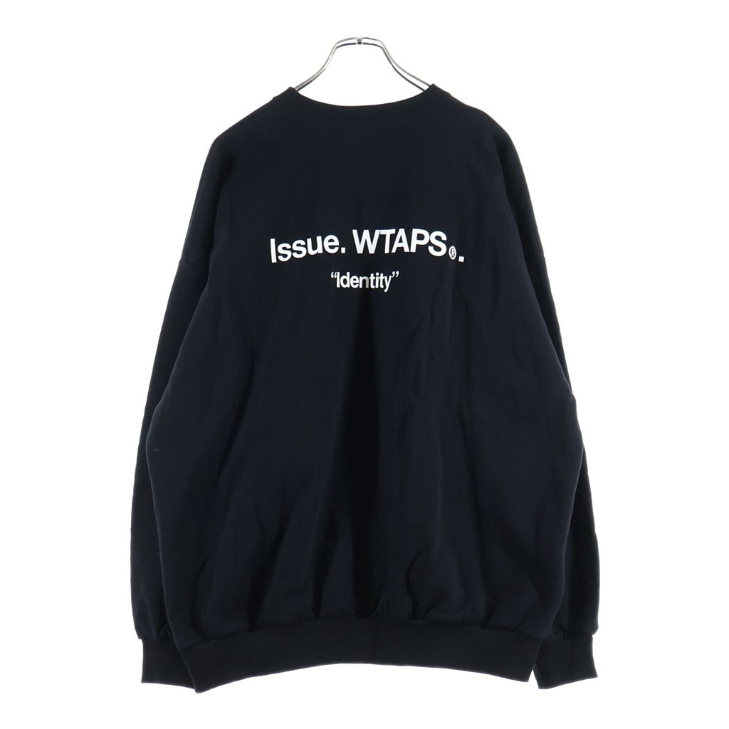 WTAPS(ダブルタップス) 25AW IDENTITY SWEATER COTTON バッグロゴプリント クルーネック プルオーバースウェット トレーナー ブラック 252ATDT-CPM02S