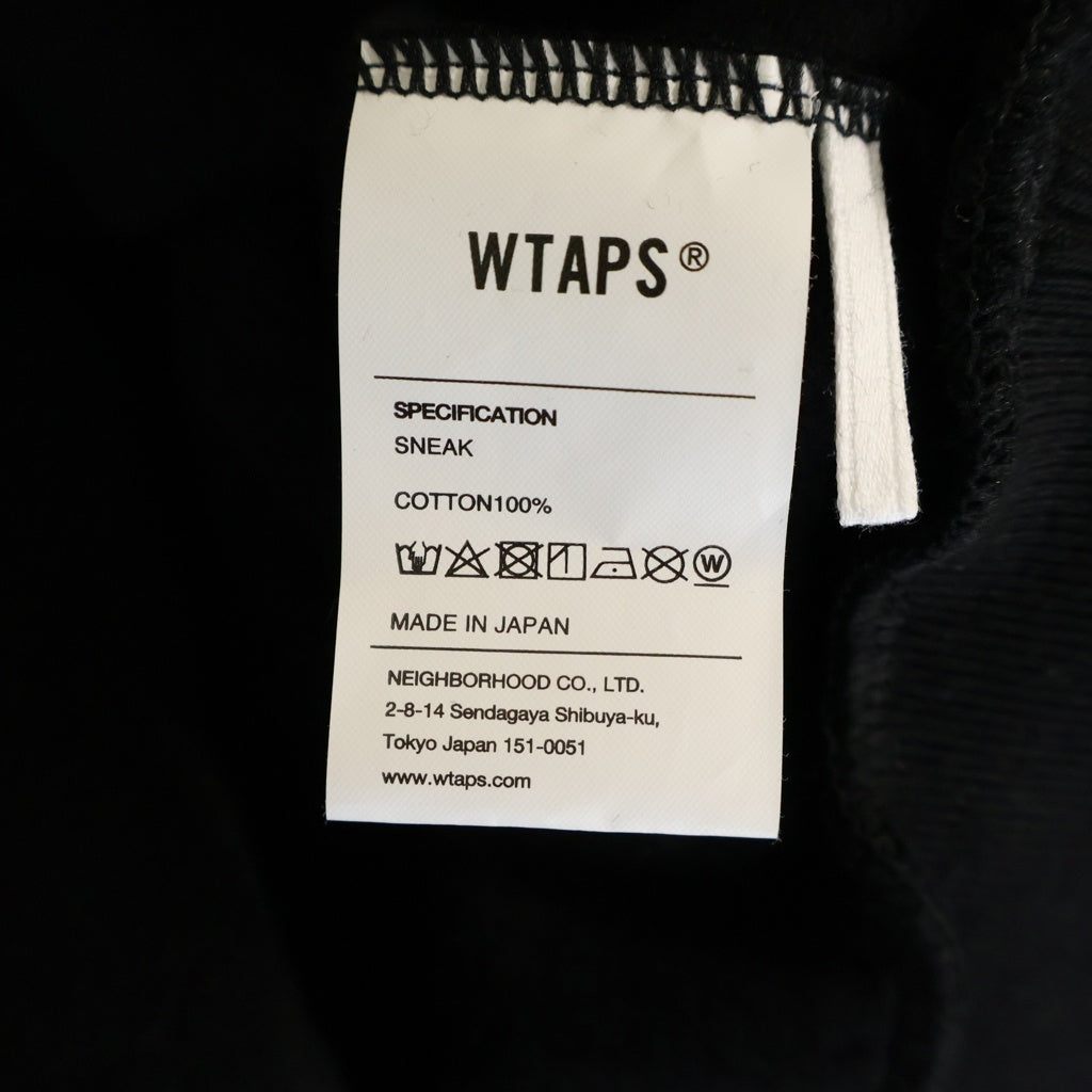 WTAPS(ダブルタップス) 25AW IDENTITY SWEATER COTTON バッグロゴプリント クルーネック プルオーバースウェット トレーナー ブラック 252ATDT-CPM02S