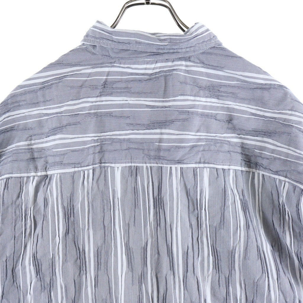 WTAPS(ダブルタップス) 25SS WCPO 02 LS CTPL. DOBBY. TEXTILE ストライプ タック ドビー オーバーサイズ長袖シャツ グレー 251WVDT-SHM04