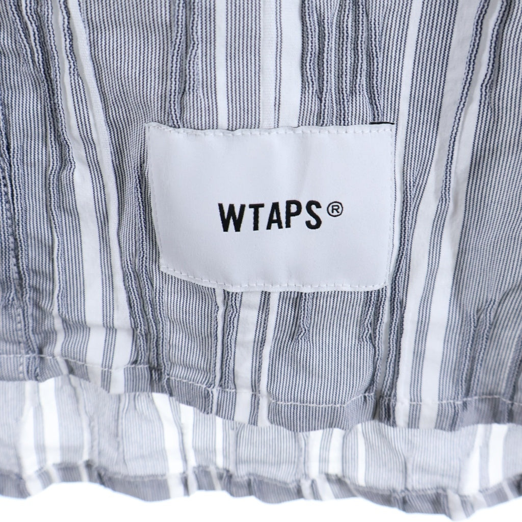 WTAPS(ダブルタップス) 25SS WCPO 02 LS CTPL. DOBBY. TEXTILE ストライプ タック ドビー オーバーサイズ長袖シャツ グレー 251WVDT-SHM04