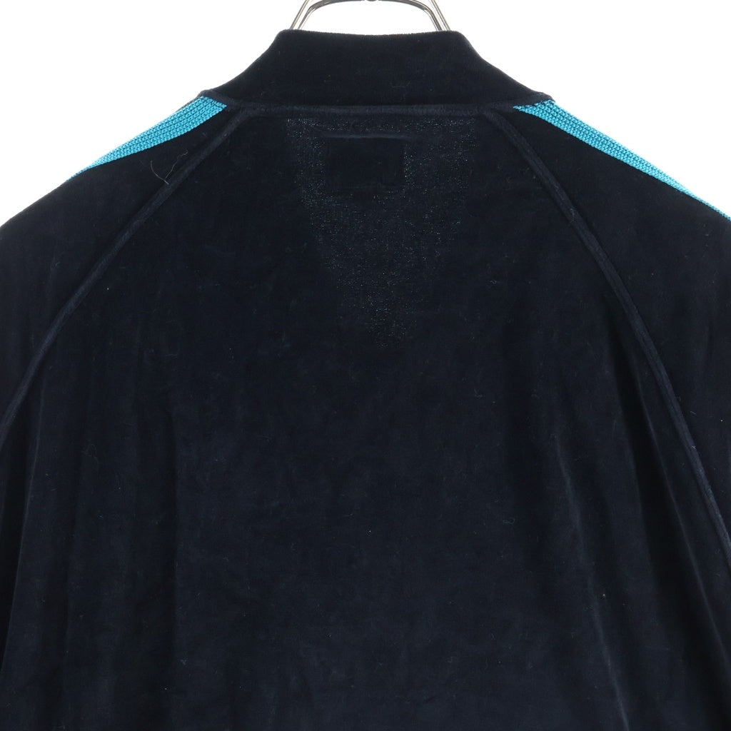 Needles(ニードルス) 24SS RC Track Jacket ベロア パピヨンエンブロイダリー トラックジャケット ジャージ ブラック/ブルー 0T233