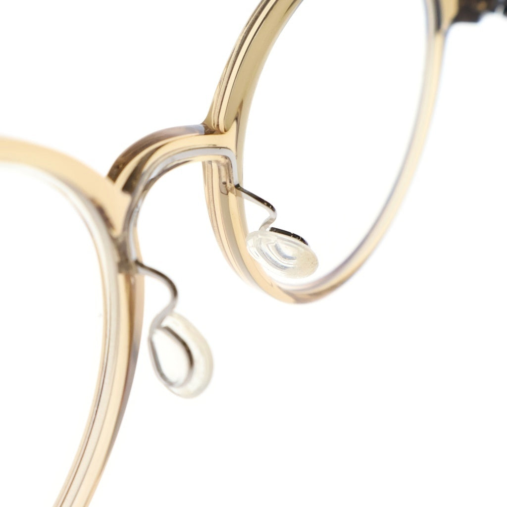 NO BRAND(ノーブランド) LINDBERG リンドバーグ Acetanium ボストンフレーム アセタニウム クリアレンズ サングラス メガネ ブラウン/ブラック 1177