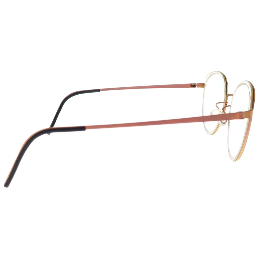 NO BRAND(ノーブランド) LINDBERG リンドバーグ Strip キャットアイフレーム ストライプチタン クリアレンズ サングラス メガネ ピンク 9758