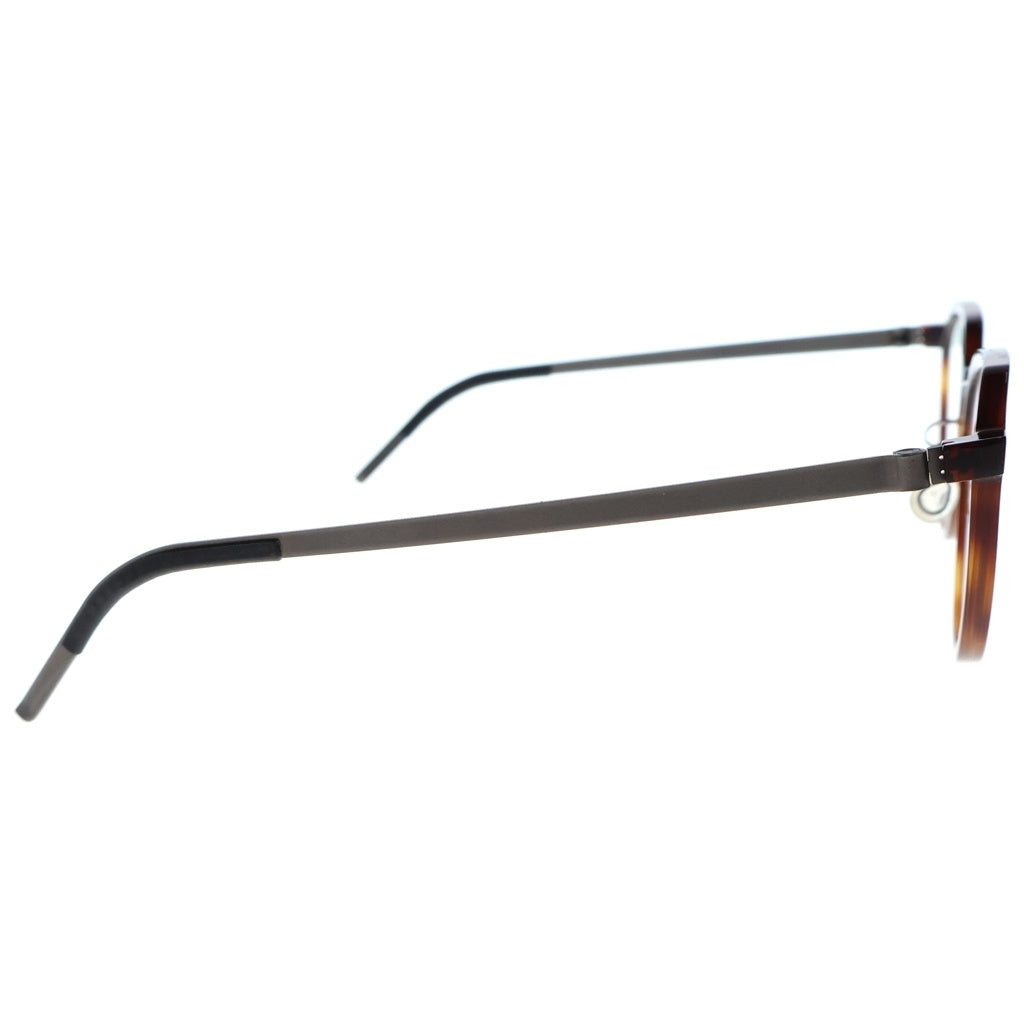 NO BRAND(ノーブランド) LINDBERG リンドバーグ Acetanium クラウンパントフレーム アセタニウム クリアレンズ サングラス メガネ ブラウン/シルバー 1046