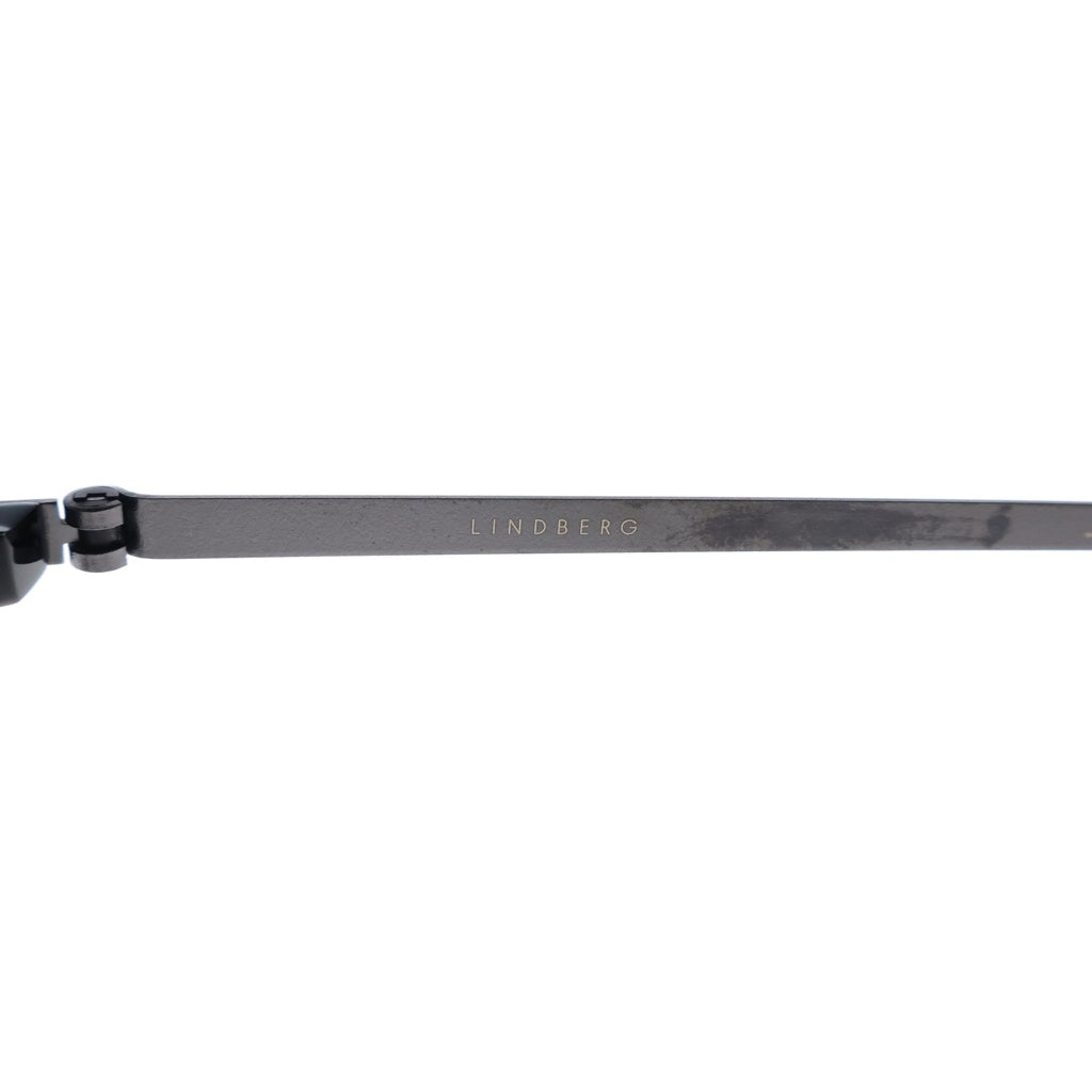 NO BRAND(ノーブランド) LINDBERG リンドバーグ Acetanium スクエアフレーム アセタニウム クリアレンズ サングラス メガネ ブラック/シルバー 1059