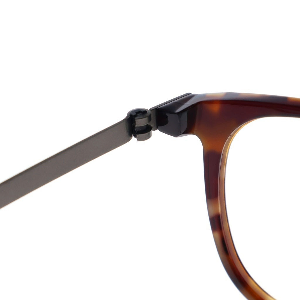 NO BRAND(ノーブランド) LINDBERG リンドバーグ Acetanium スクエアフレーム アセタニウム クリアレンズ サングラス メガネ ブラウン/シルバー 1059