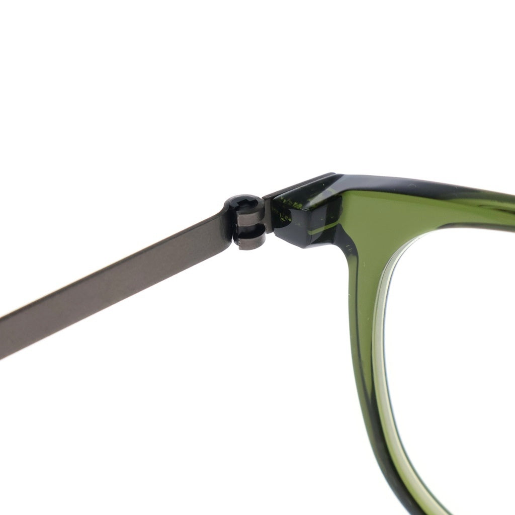 NO BRAND(ノーブランド) LINDBERG リンドバーグ Acetanium スクエアフレーム アセタニウム クリアレンズ サングラス メガネ カーキ/シルバー 1059