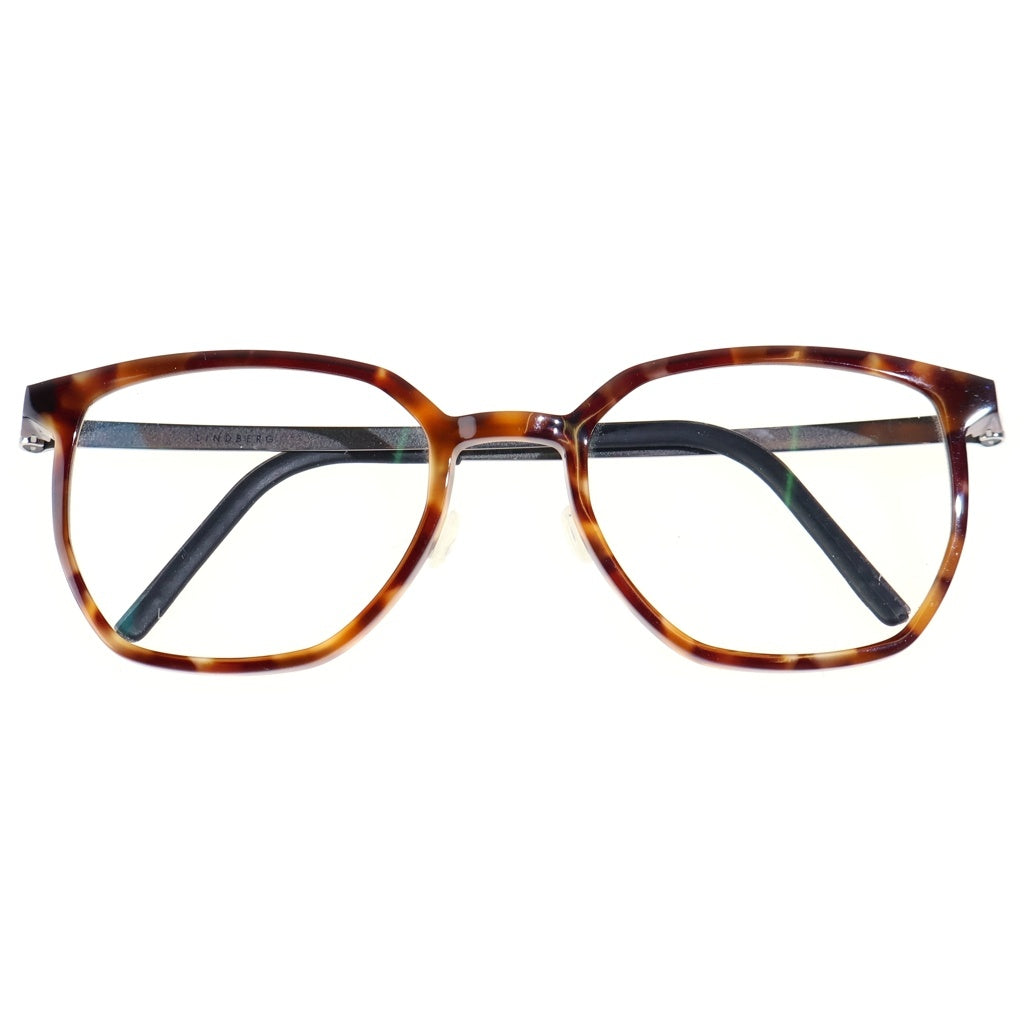 LINDBERG(リンドバーグ) Acetanium イレギュラーフレーム アセタニウム クリアレンズ サングラス メガネ ブラウン/シルバー 1055