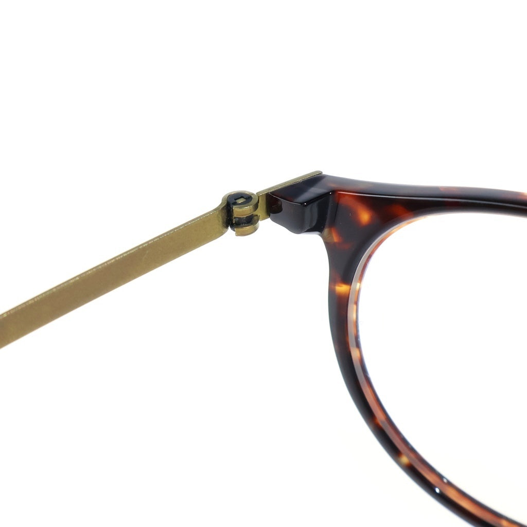LINDBERG(リンドバーグ) Acetanium ラウンドフレーム アセタニウム クリアレンズ サングラス メガネ ブラウン/ゴールド 1180