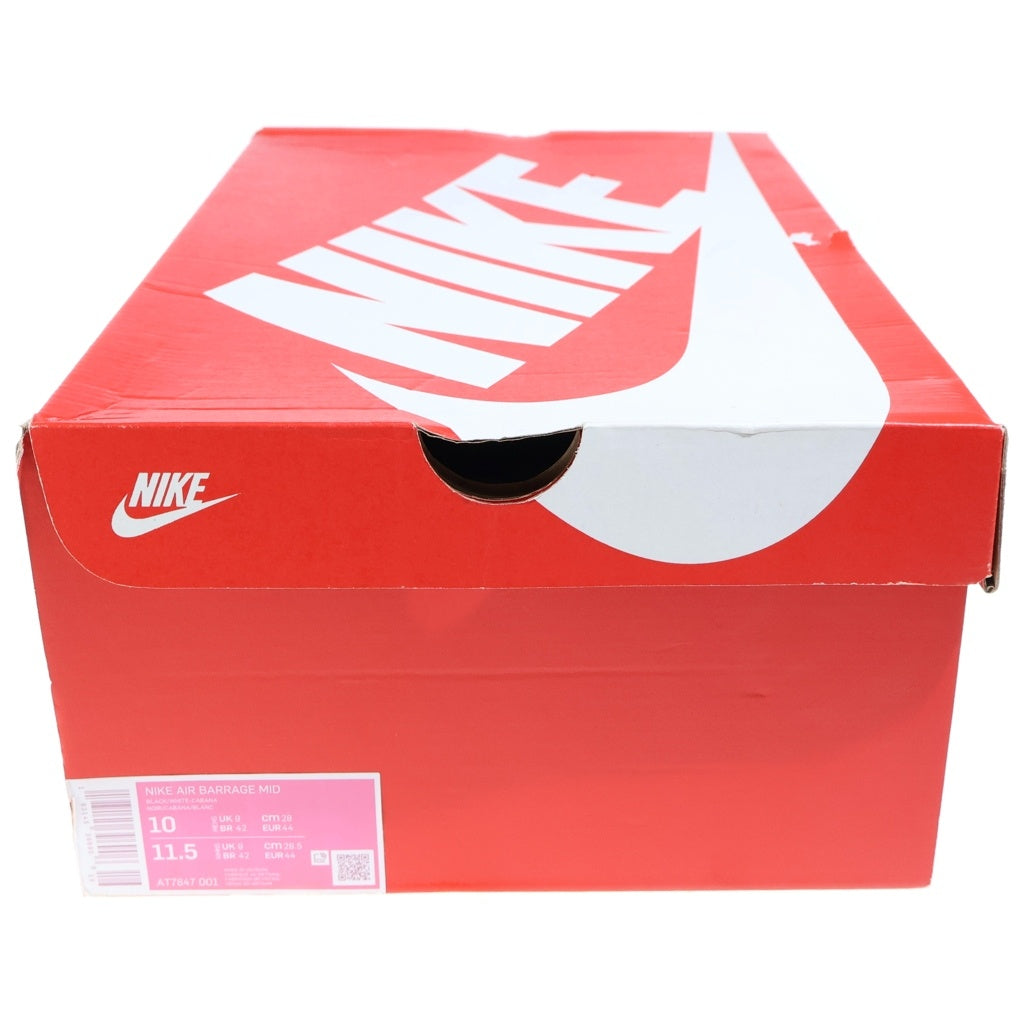 NIKE(ナイキ) AIR BARRAGE MID CABANA エアーバラージ カバナ ミッドカットスニーカー ブラック/ホワイト US10/28cm AT7847-001