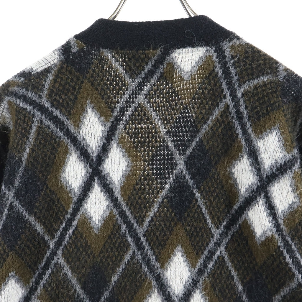 VINTAGE(ヴィンテージ) 60S VINTAGE ARROW ARGYLE ACRYL KNIT CARDIGAN ヴィンテージ アロー アーガイル柄 アクリルニットカーディガン ブラウン/ブラック