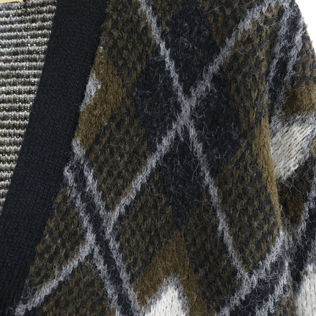 VINTAGE(ヴィンテージ) 60S VINTAGE ARROW ARGYLE ACRYL KNIT CARDIGAN ヴィンテージ アロー アーガイル柄 アクリルニットカーディガン ブラウン/ブラック